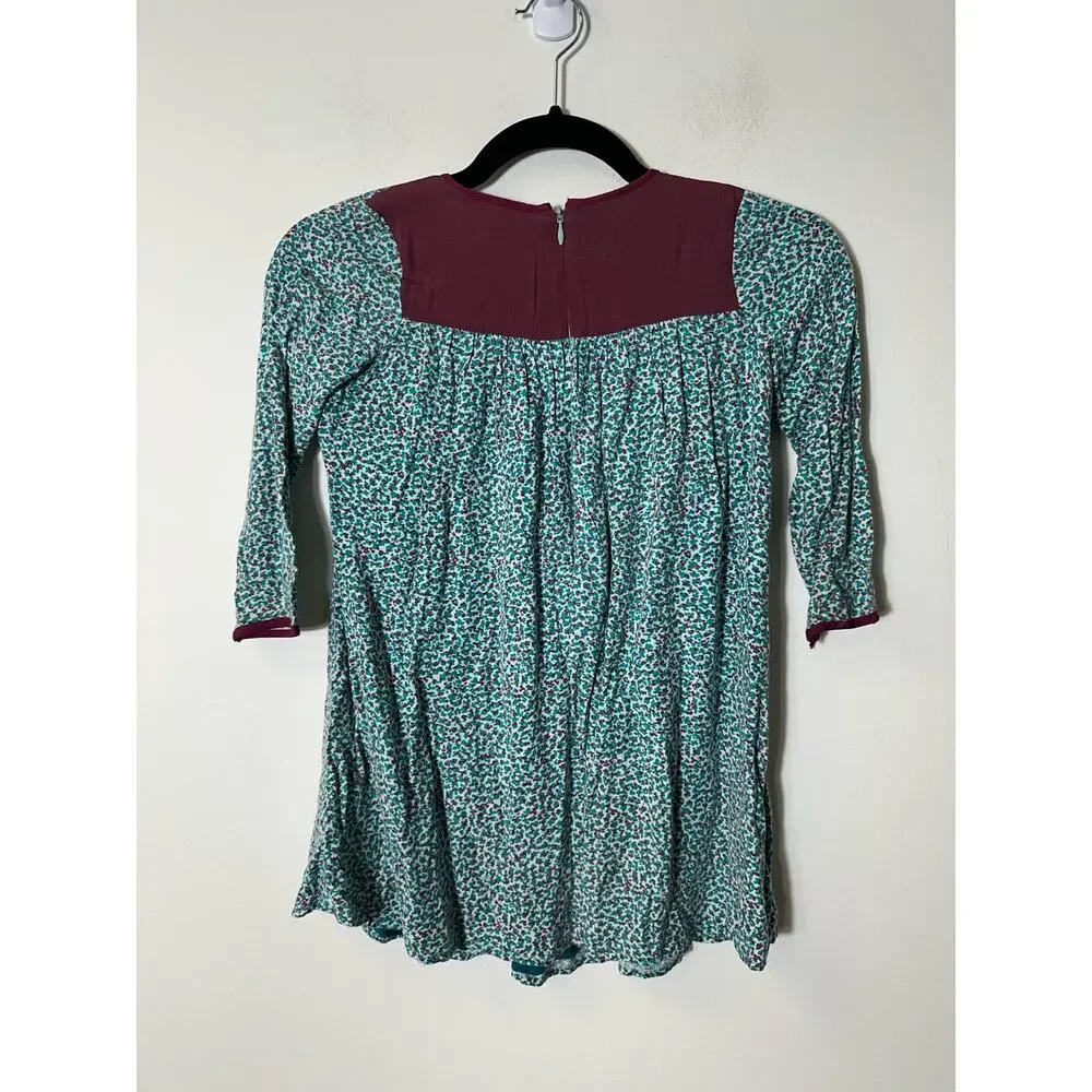 Girls ilovegorgeous Green Floral Knit Dress SZ 6-7